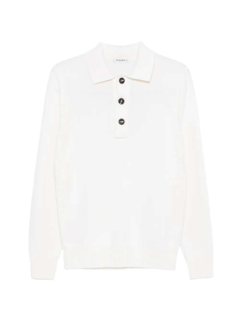 Kangra long-sleeve polo shirt - Bianco