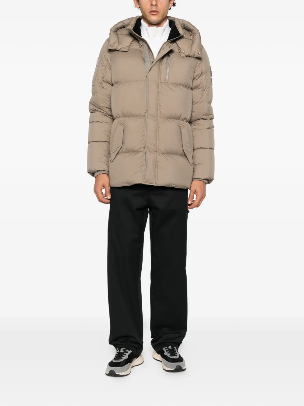 Moose Knuckles Everest 3Q hooded padded coat Grijs