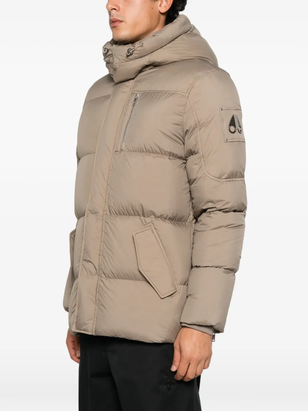 Moose Knuckles Everest 3Q hooded padded coat Grijs