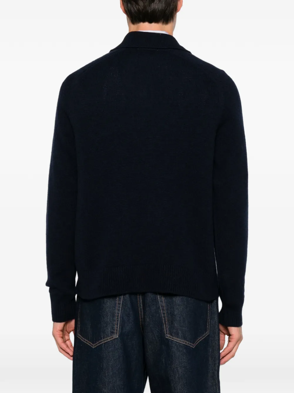 Diana Studio open-collar sweater Blauw