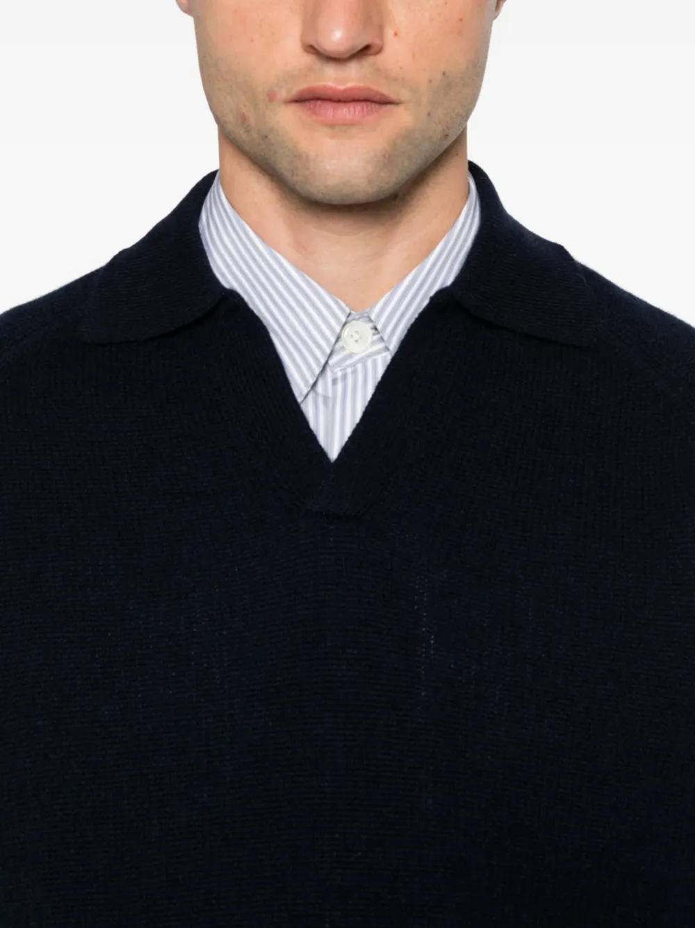 Diana Studio open-collar sweater Blauw