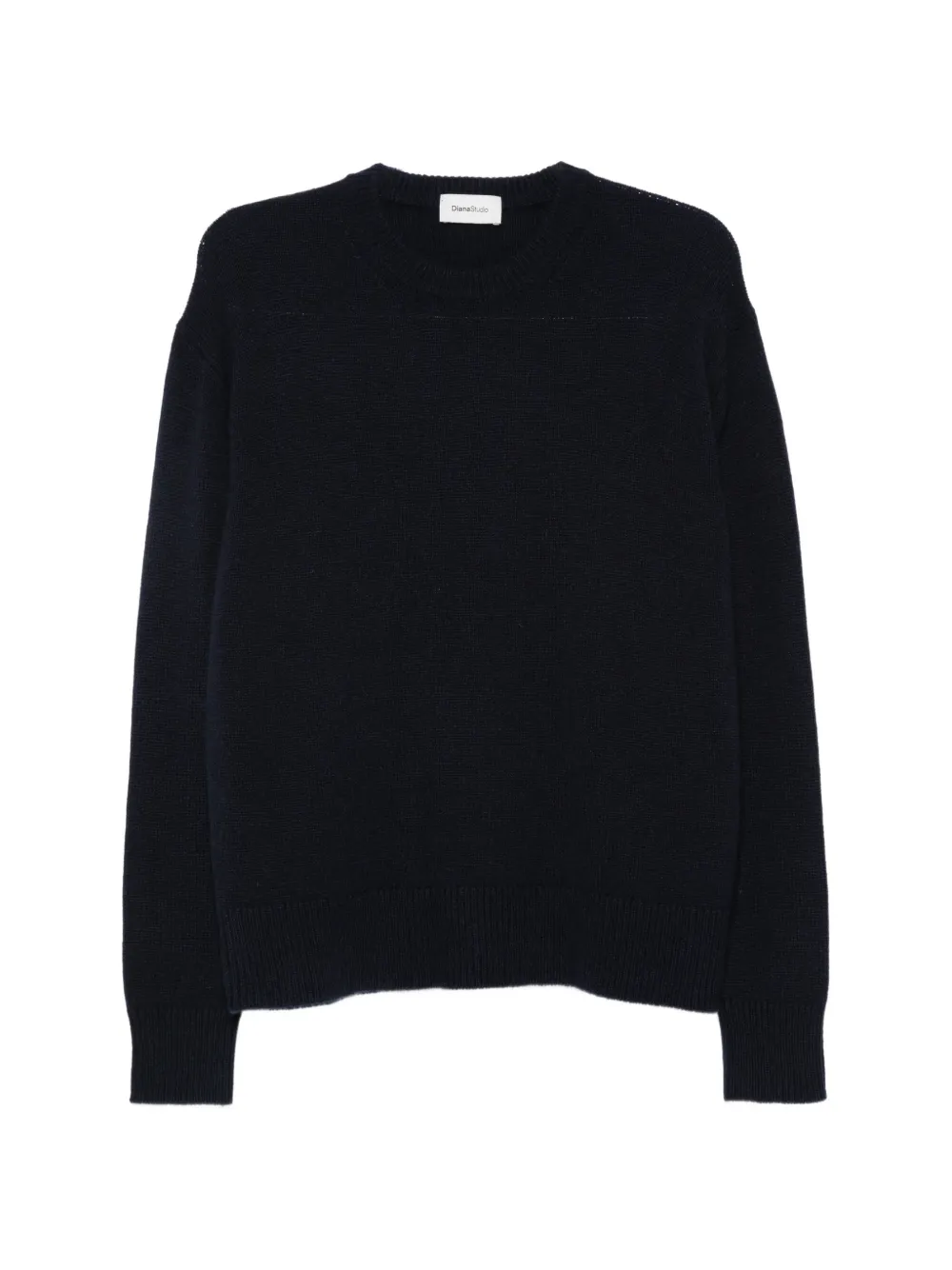 Diana Studio crew-neck ribbed-trim sweater - Blu