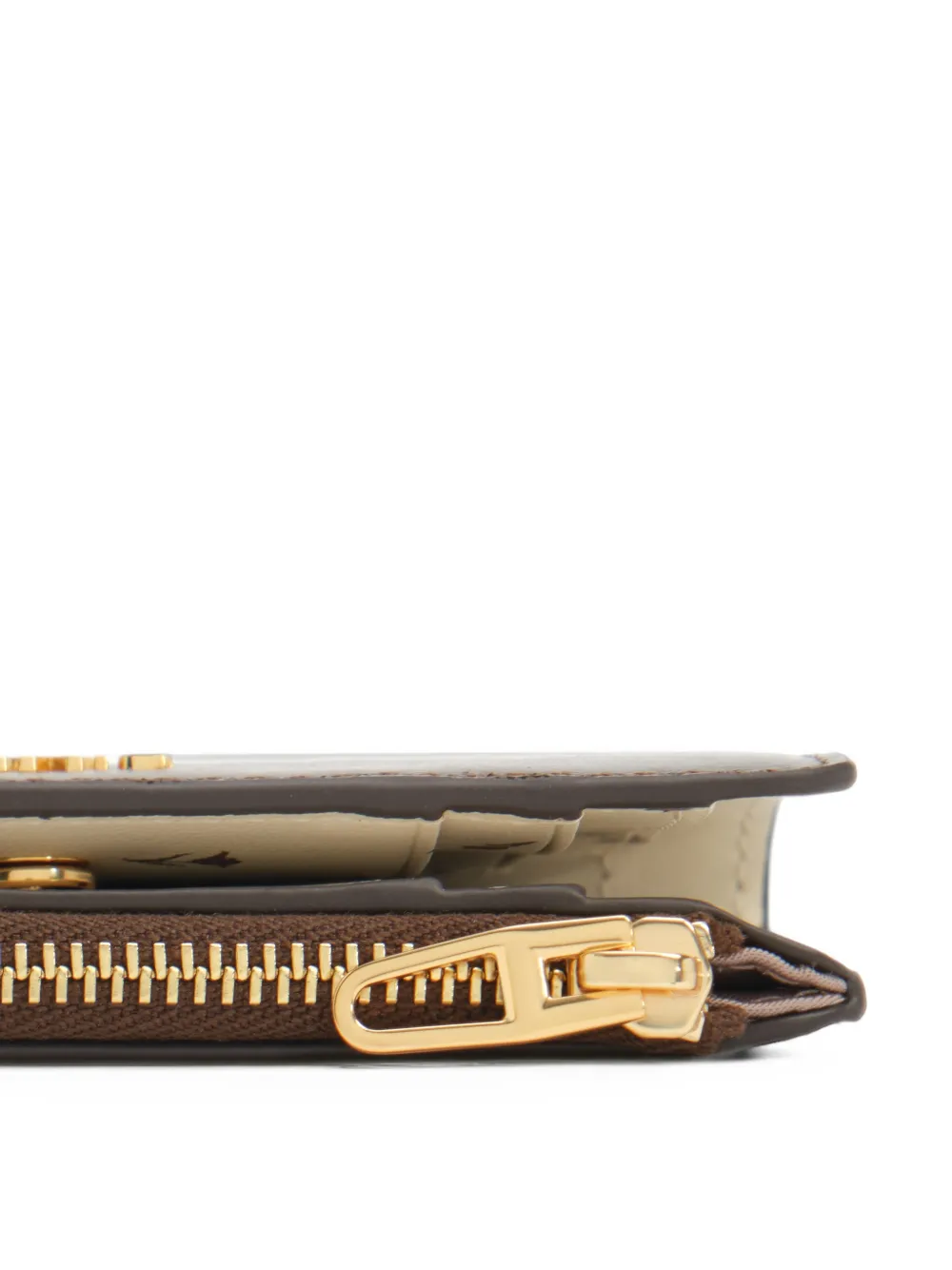 BIMBA Y LOLA dark olive leather compact purse Groen