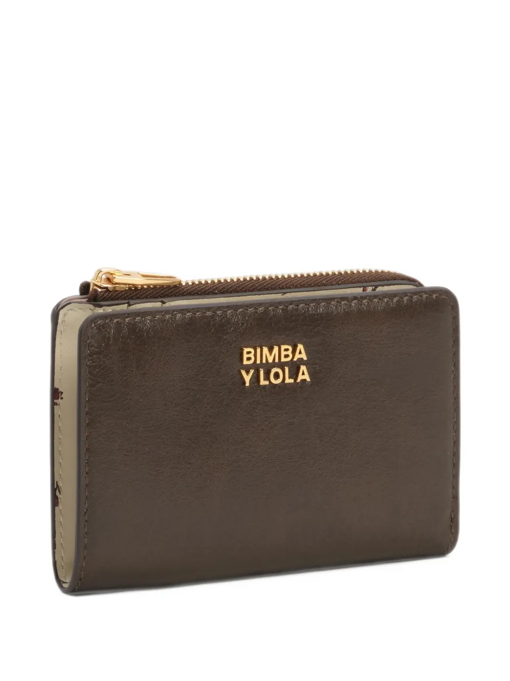 BIMBA Y LOLA dark olive leather compact purse - Verde