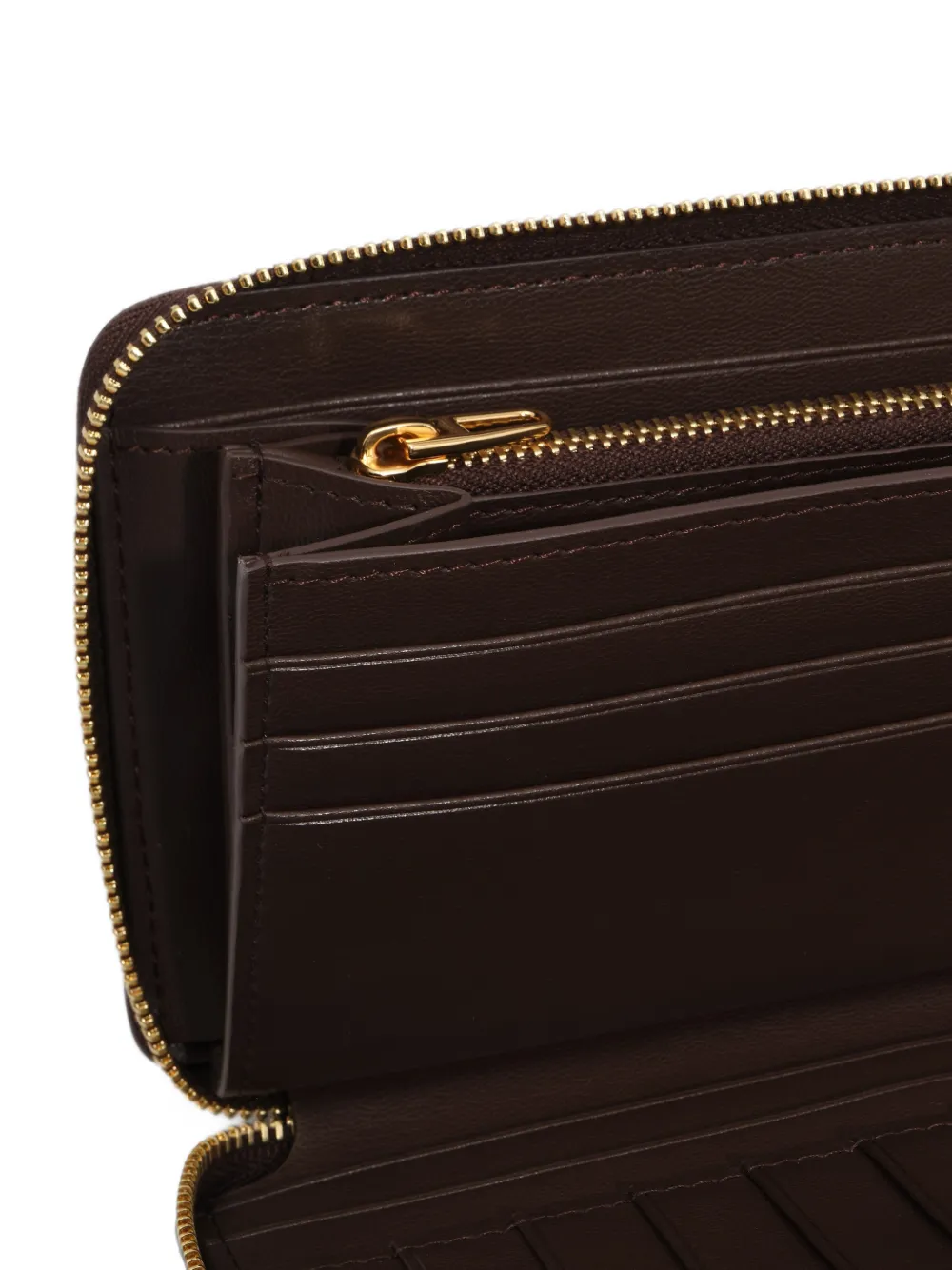 BIMBA Y LOLA large chocolate patchwork zippered wallet Bruin