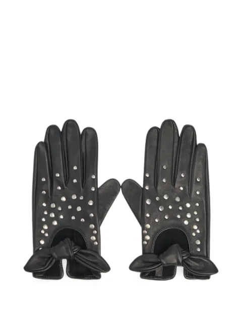 BIMBA Y LOLA black leather heart gloves