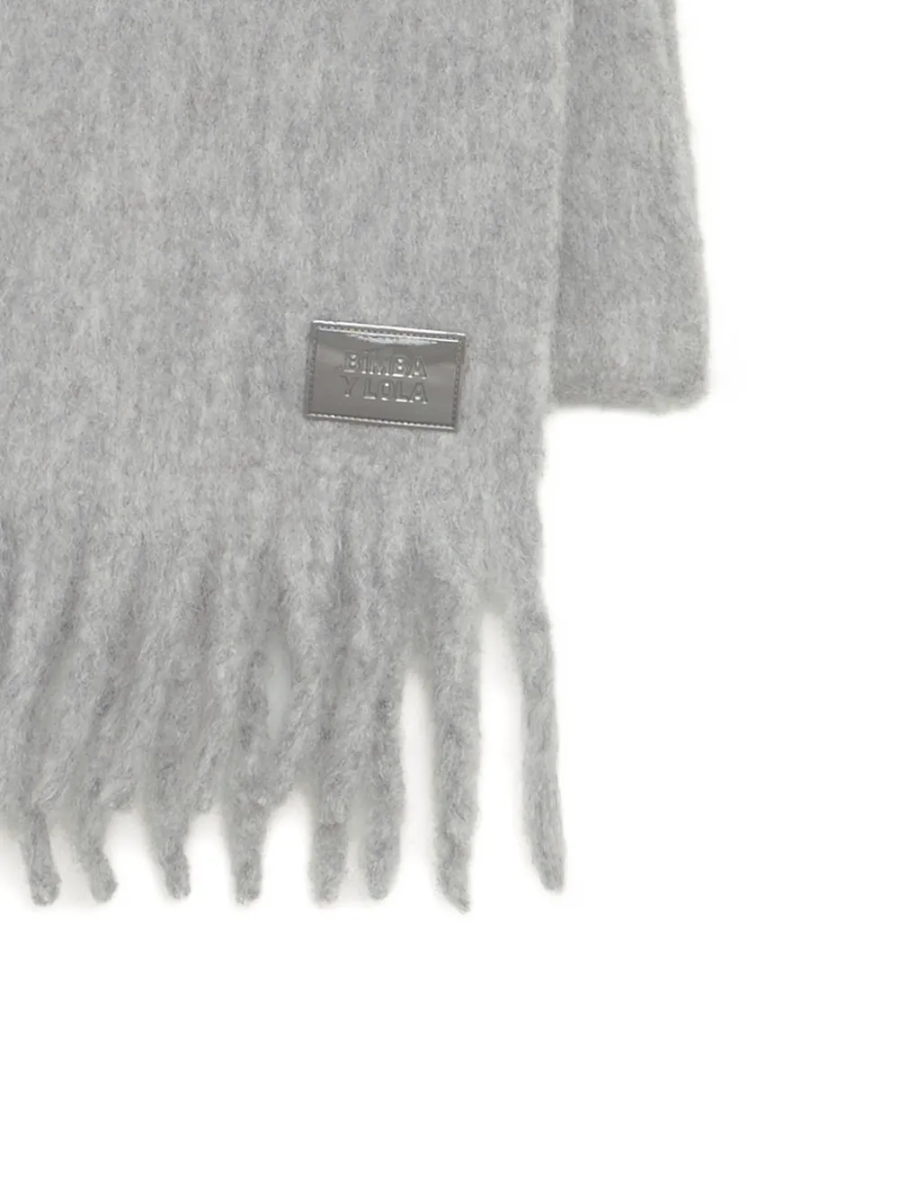 BIMBA Y LOLA grey wool blend scarf Grijs