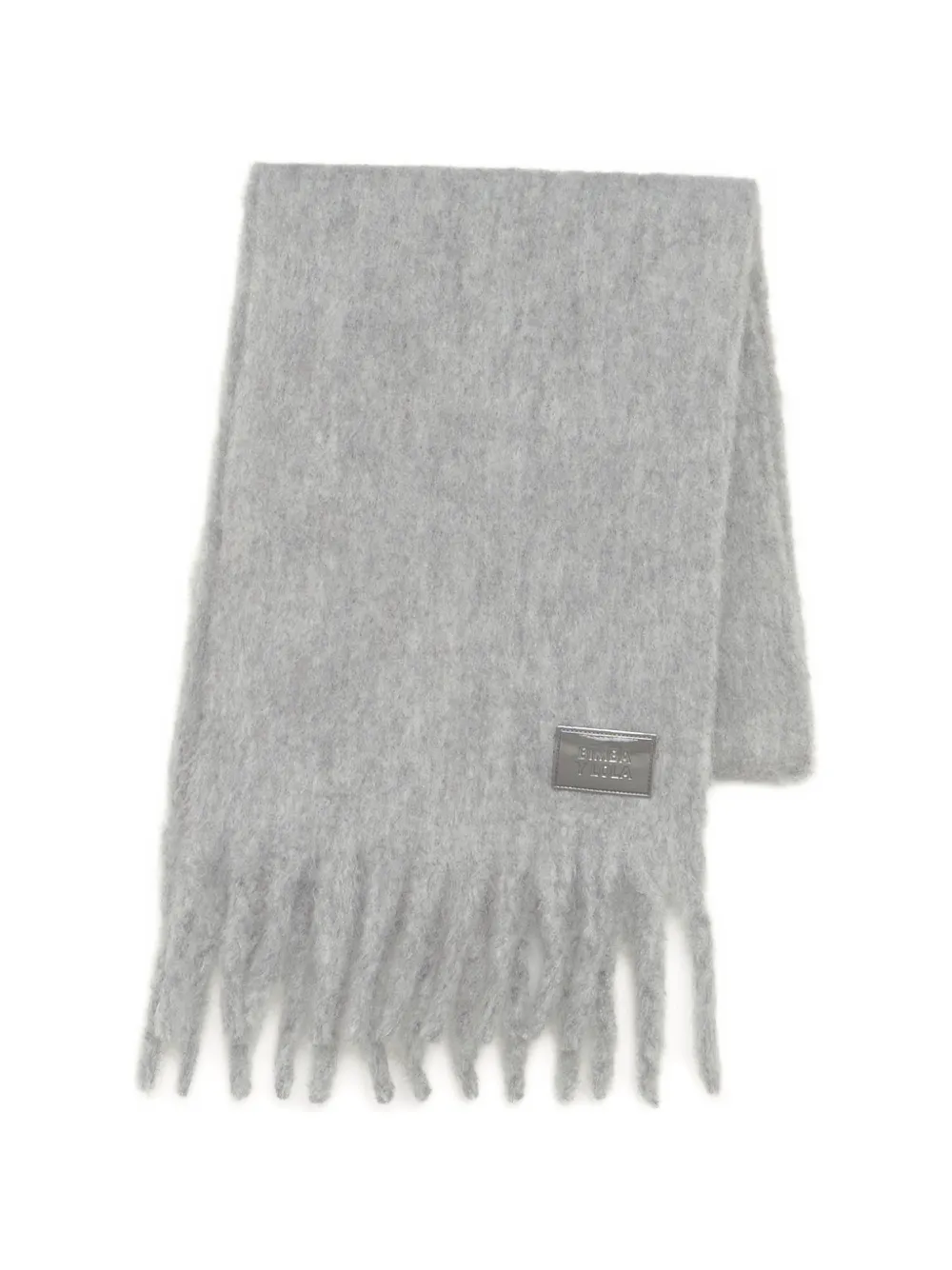 BIMBA Y LOLA grey wool blend scarf Grijs
