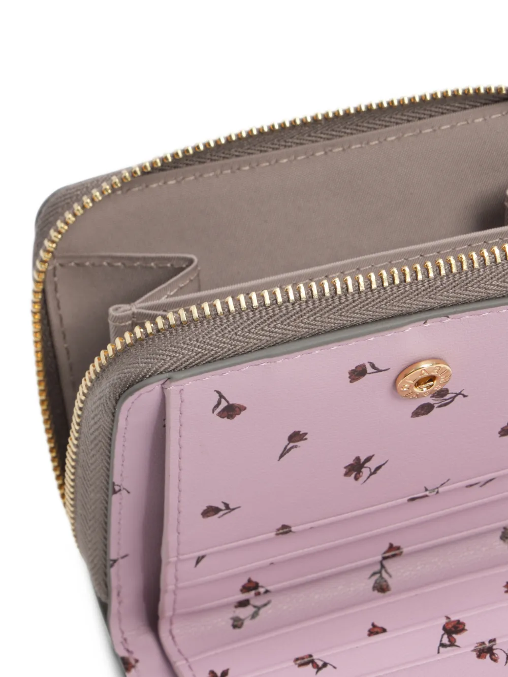 BIMBA Y LOLA grey leather flap purse Grijs