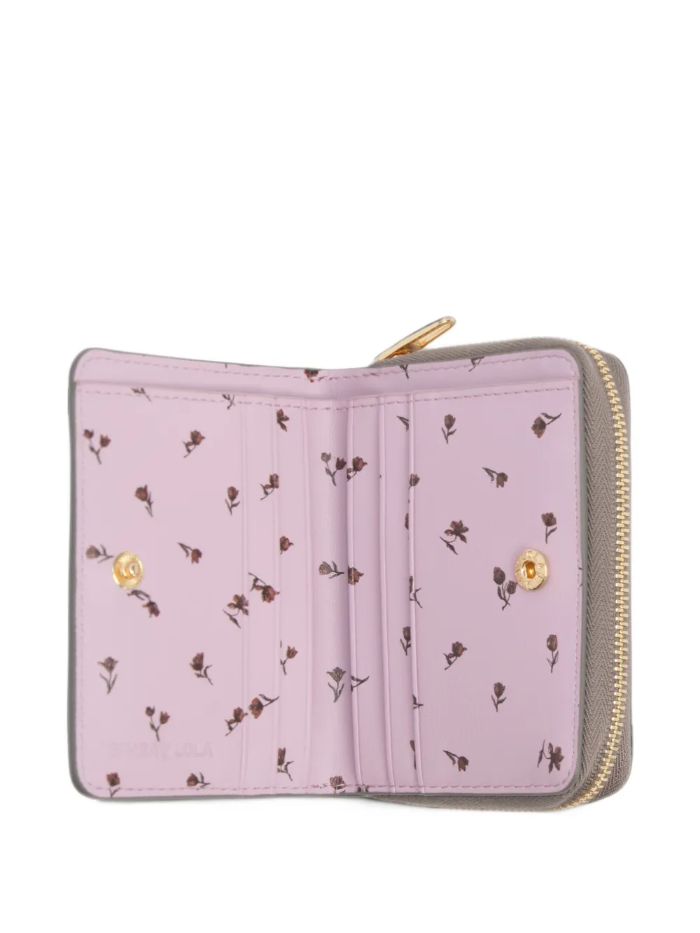 BIMBA Y LOLA grey leather flap purse Grijs