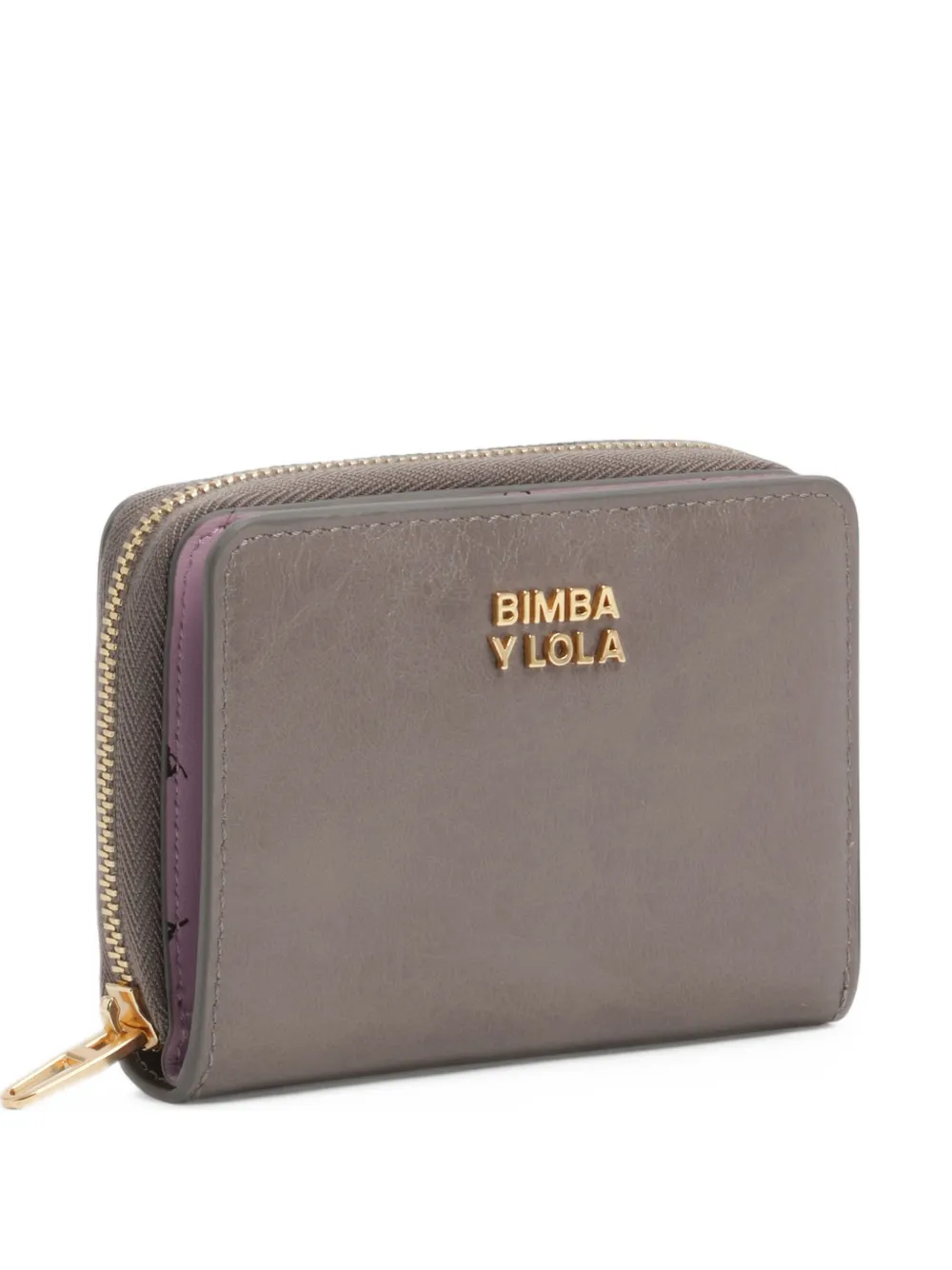 BIMBA Y LOLA grey leather flap purse - Grigio