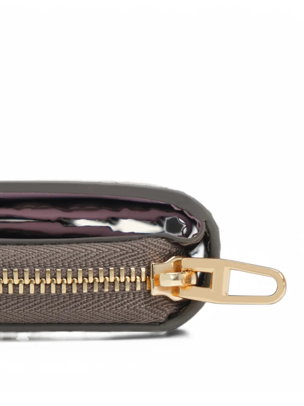 BIMBA Y LOLA grey leather flap purse Grijs