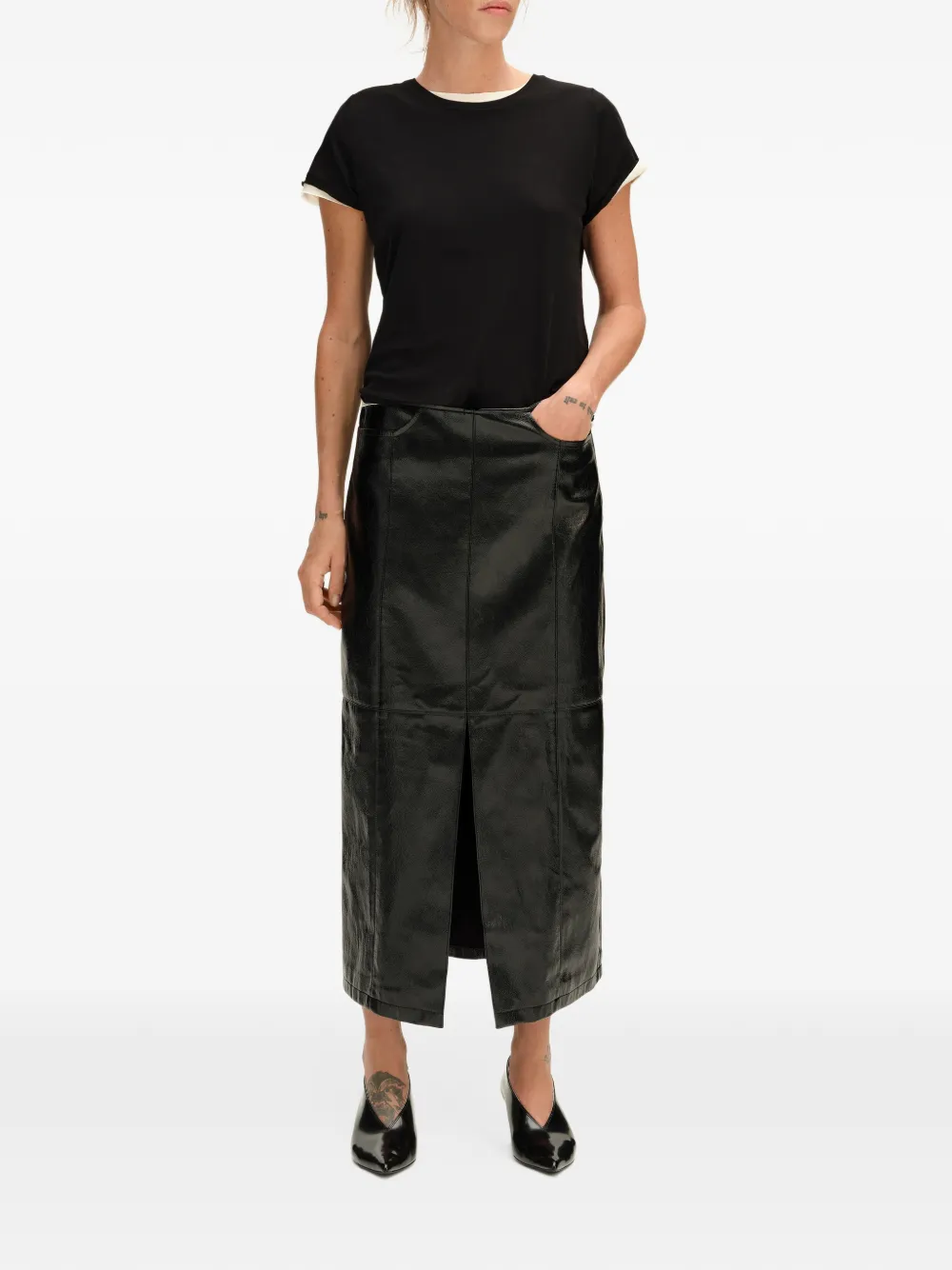 BIMBA Y LOLA black midi skirt Zwart