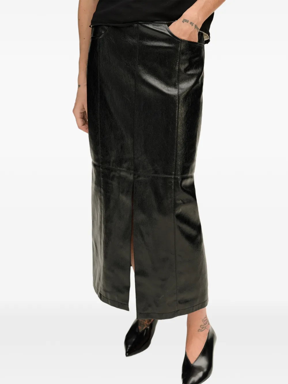 BIMBA Y LOLA black midi skirt Zwart