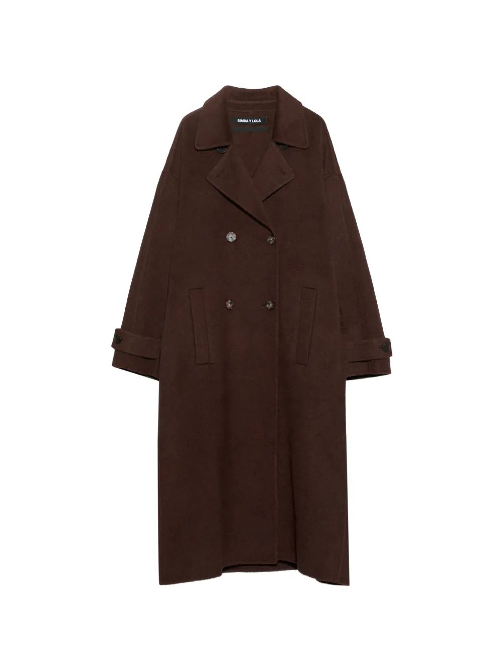 BIMBA Y LOLA Wendbarer schokoladenbrauner Midimantel