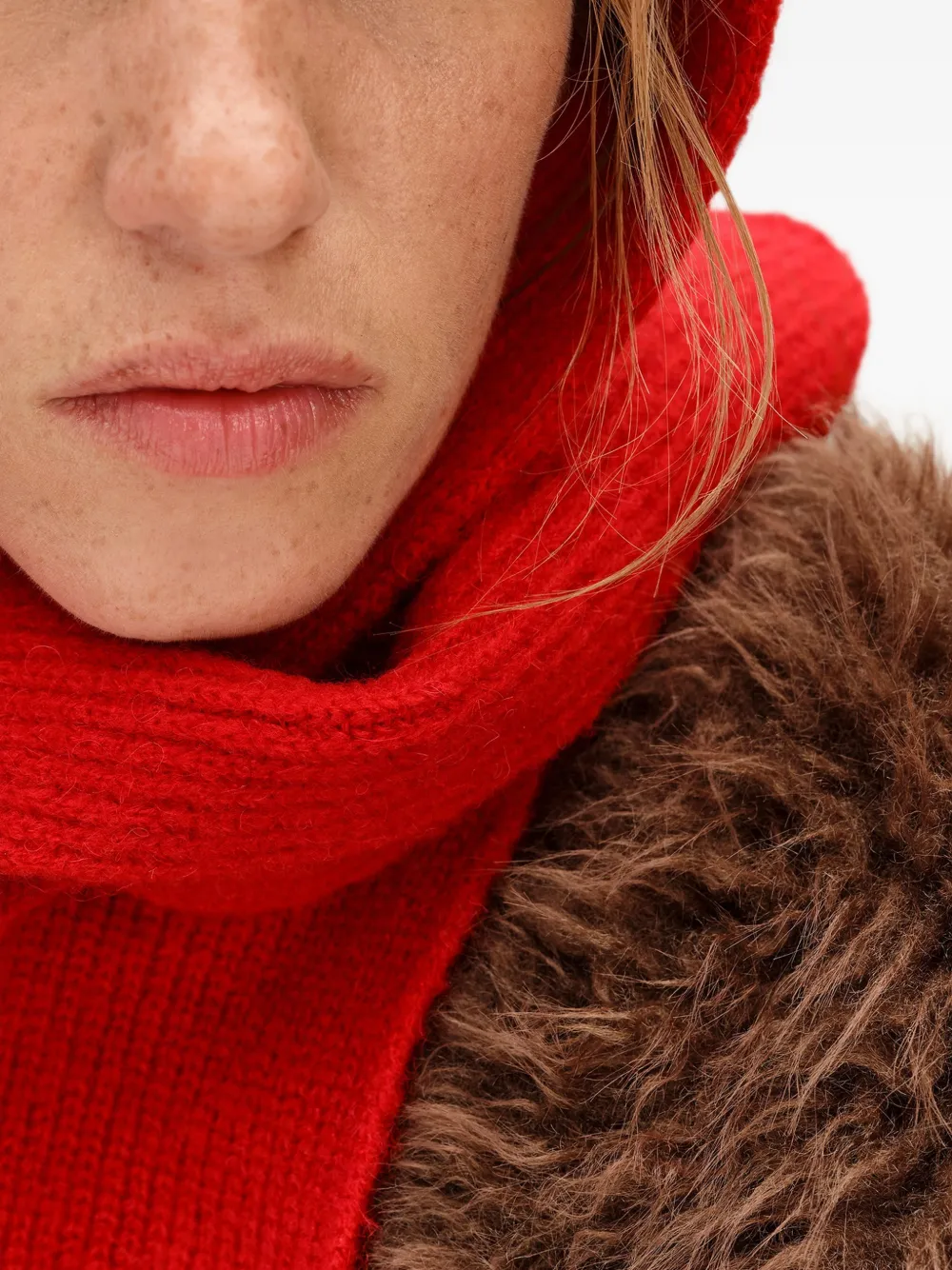 BIMBA Y LOLA red wool hood Rood