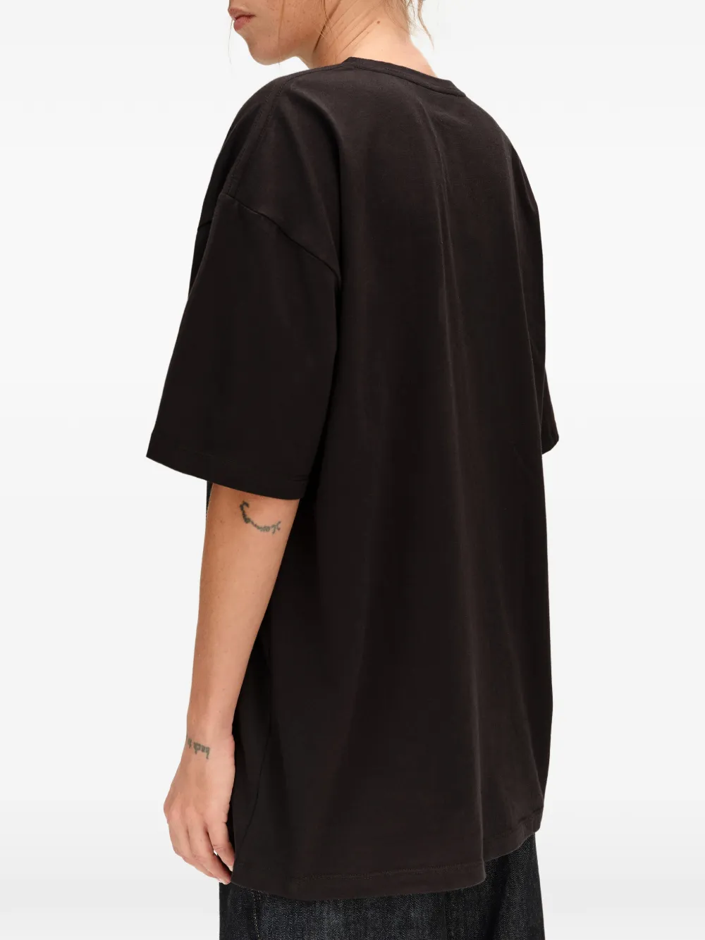 BIMBA Y LOLA black stones oversize T-shirt Zwart