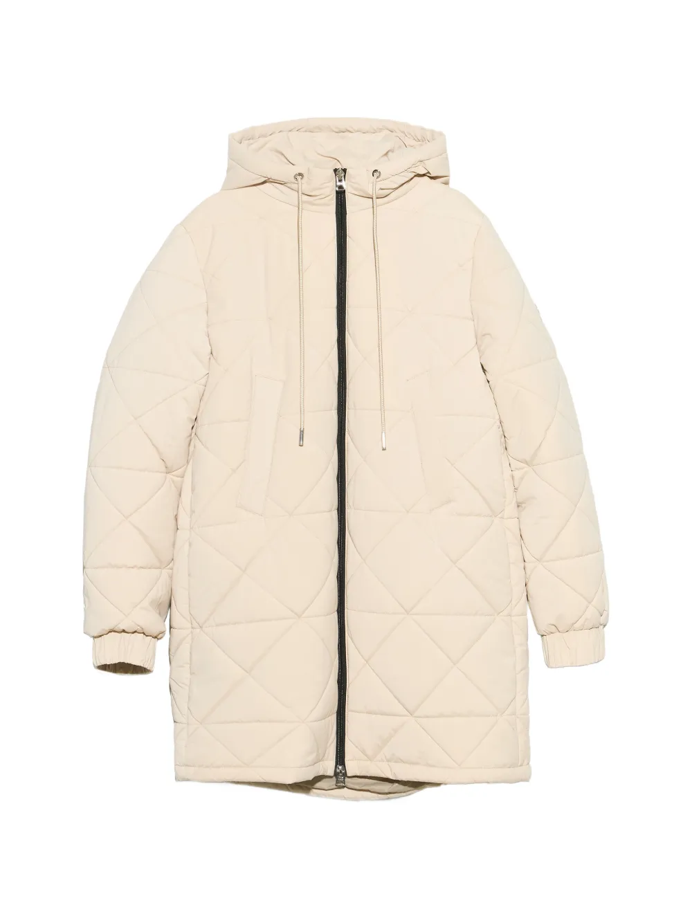 BIMBA Y LOLA ivory mid-length quilted coat Beige