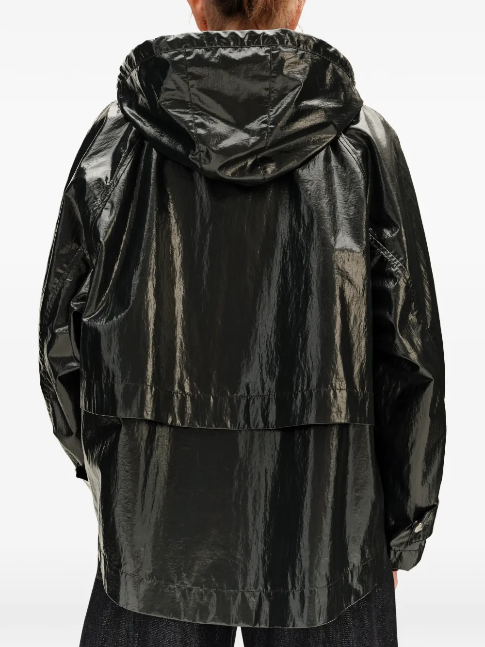 BIMBA Y LOLA short black A-line trench Zwart