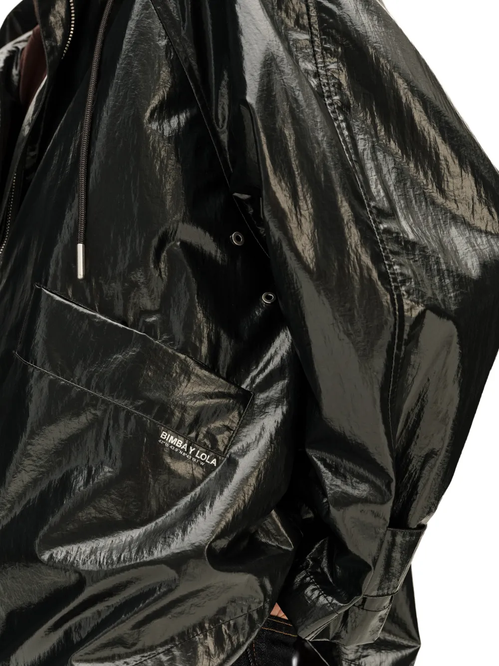 BIMBA Y LOLA short black A-line trench Zwart