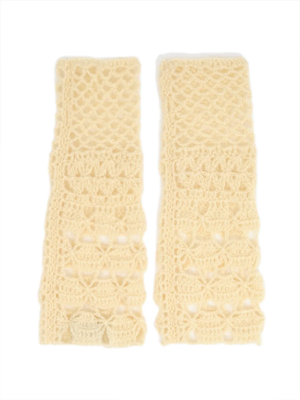 BIMBA Y LOLA light yellow mohair gloves Geel
