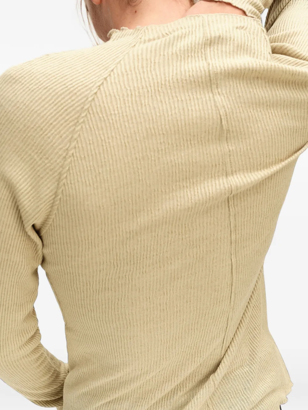 BIMBA Y LOLA light-mint ribbed raglan T-shirt Beige