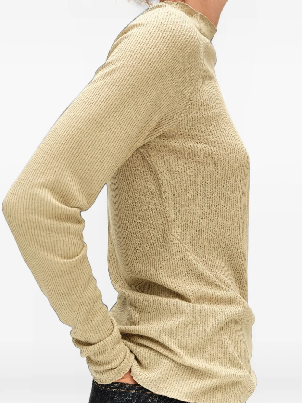 BIMBA Y LOLA light-mint ribbed raglan T-shirt Beige