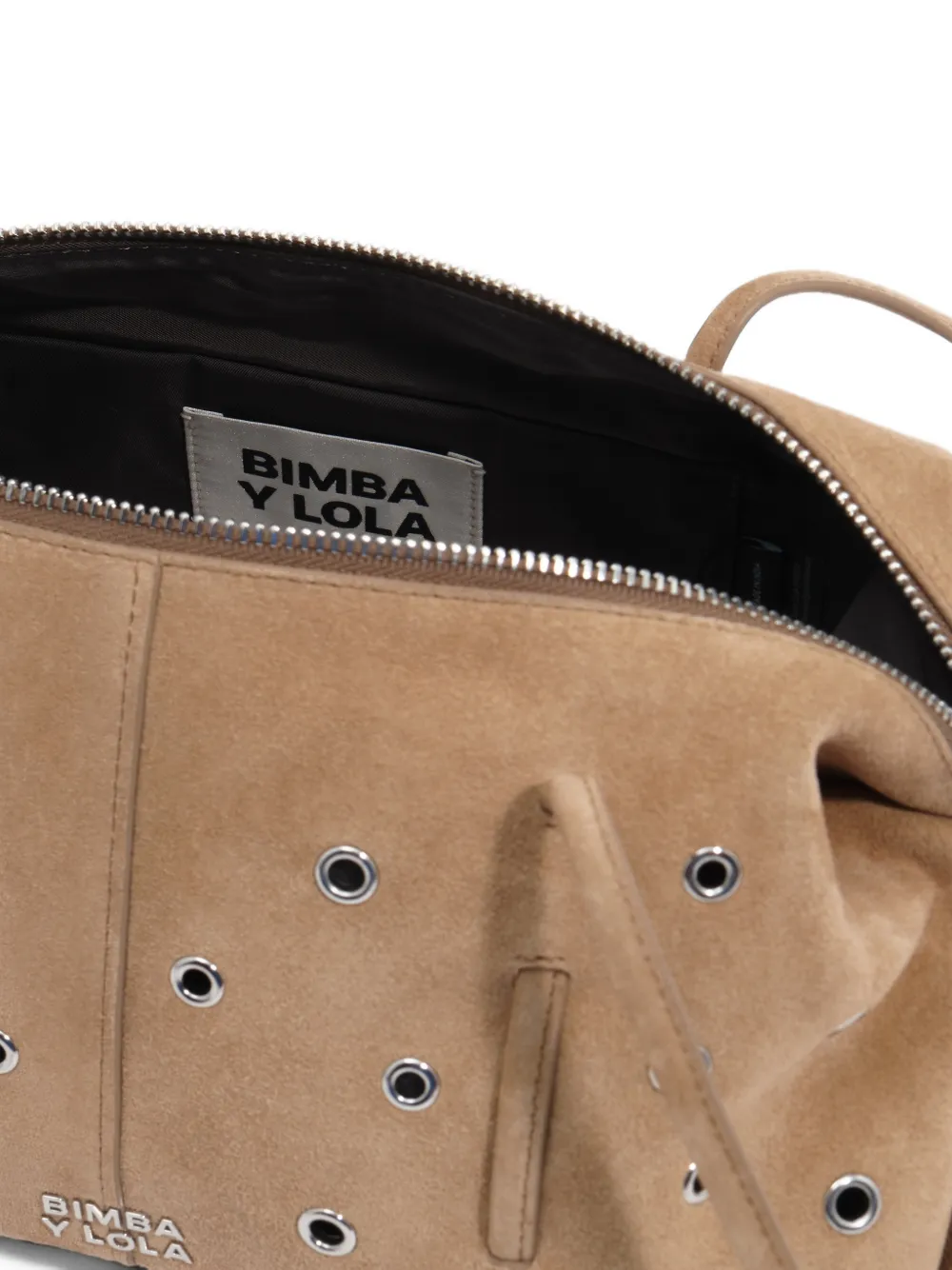 BIMBA Y LOLA medium beige suede studded Lolita bag