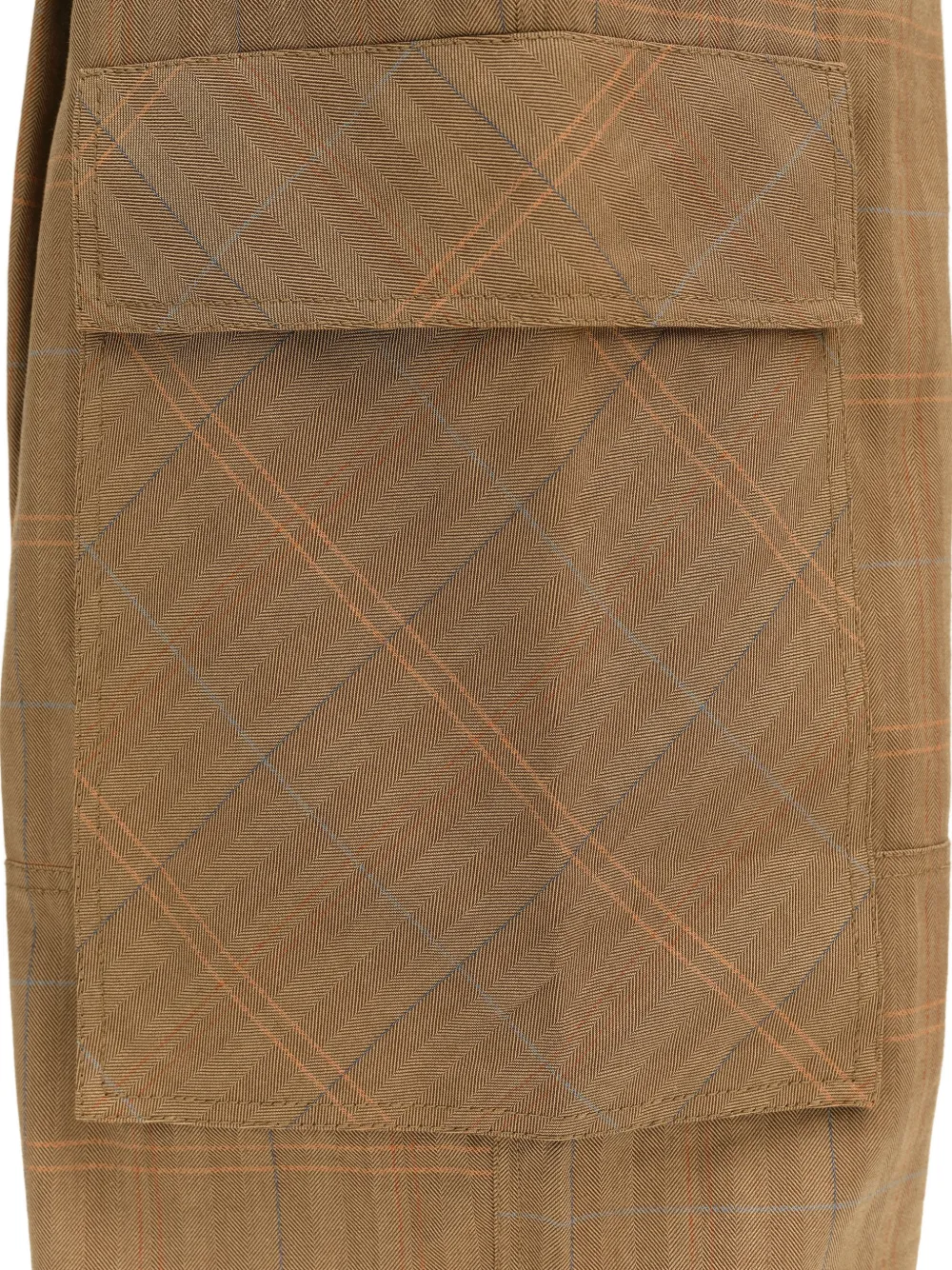 BIMBA Y LOLA light-brown checked cargo trousers Bruin