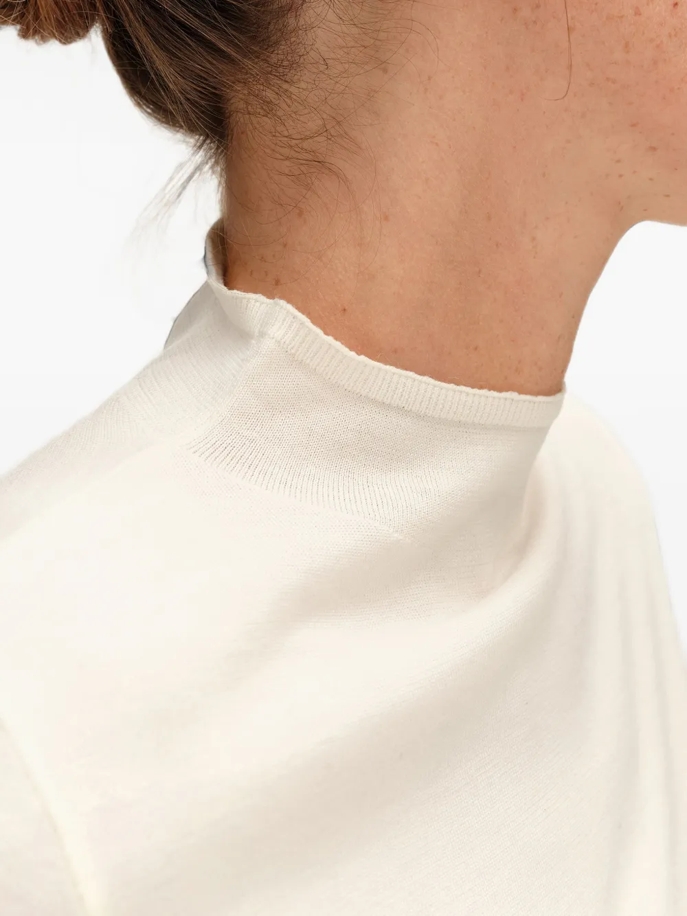 BIMBA Y LOLA ivory merino wool turtleneck sweater Beige