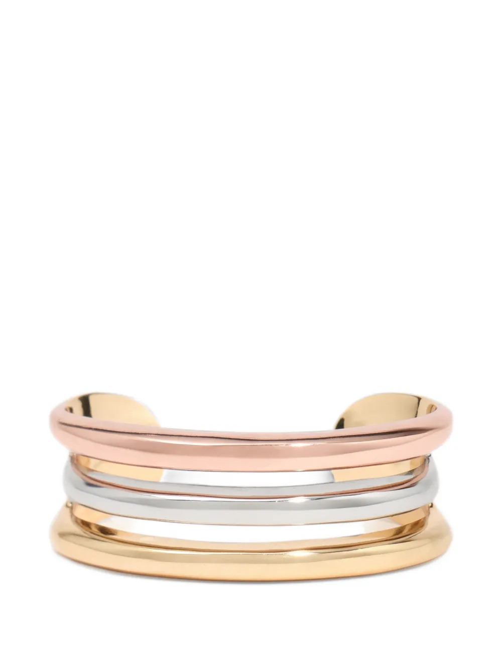 BIMBA Y LOLA Festes Armband mit drei goldfarbenen Multi-Bändern - Rosa