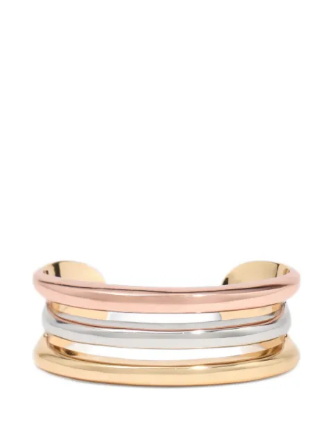 BIMBA Y LOLA rigid bracelet with three multi gold-tone bands