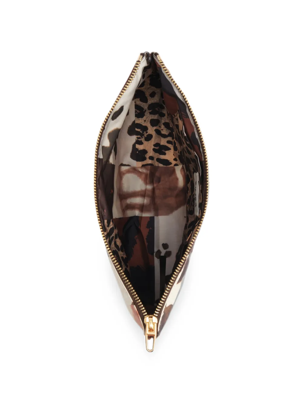 BIMBA Y LOLA chocolate patchwork nylon medium clutch bag Bruin