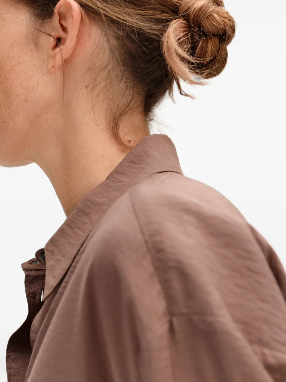 BIMBA Y LOLA straight brown-washed shirt Bruin