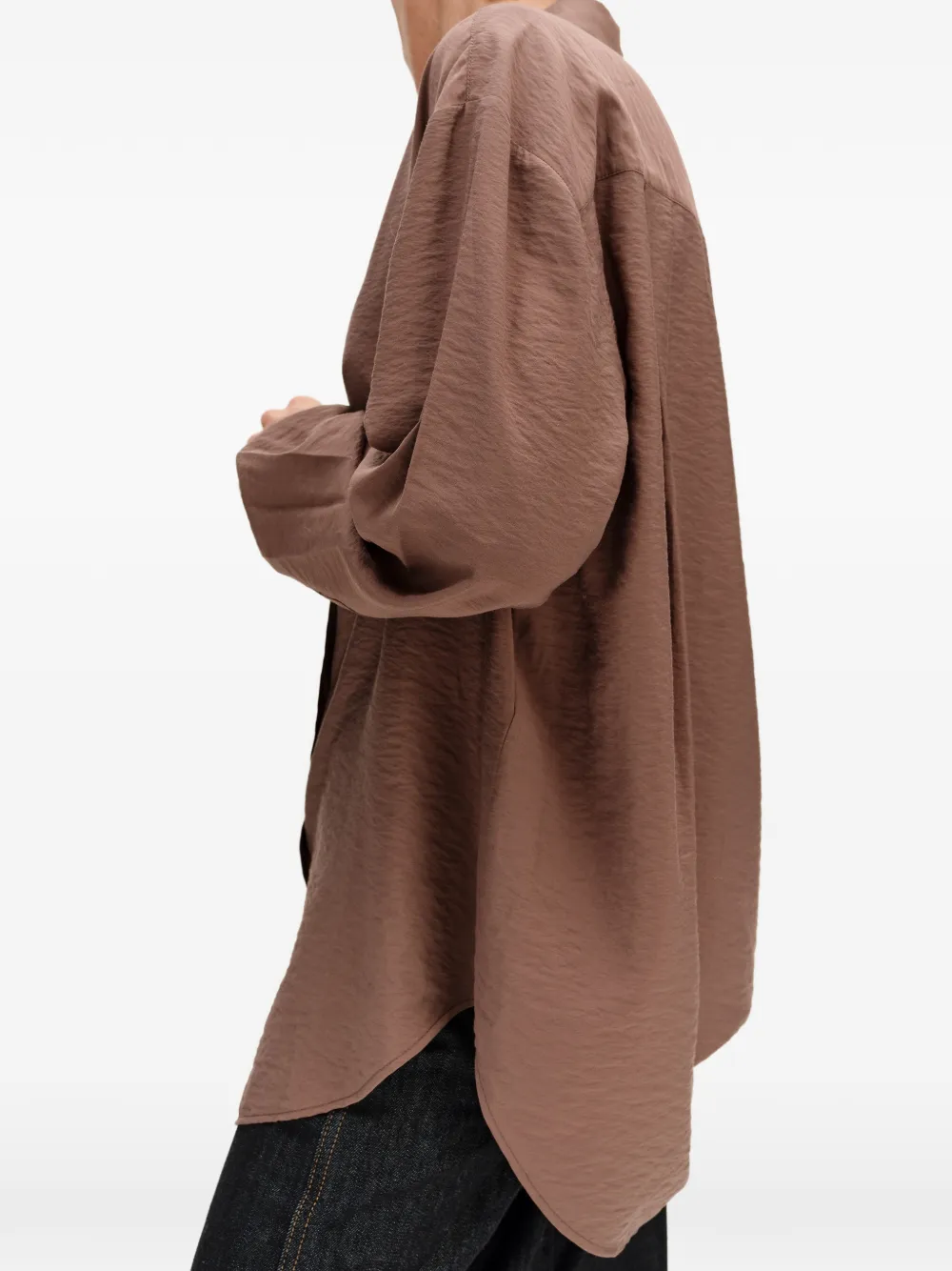 BIMBA Y LOLA straight brown-washed shirt Bruin