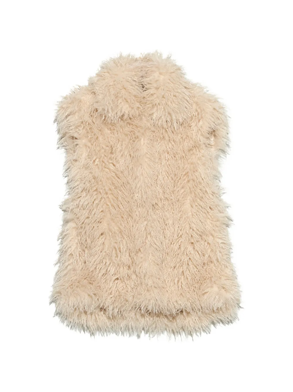 BIMBA Y LOLA Elfenbeinfarbene Oversized-Weste aus Pelz - Nude