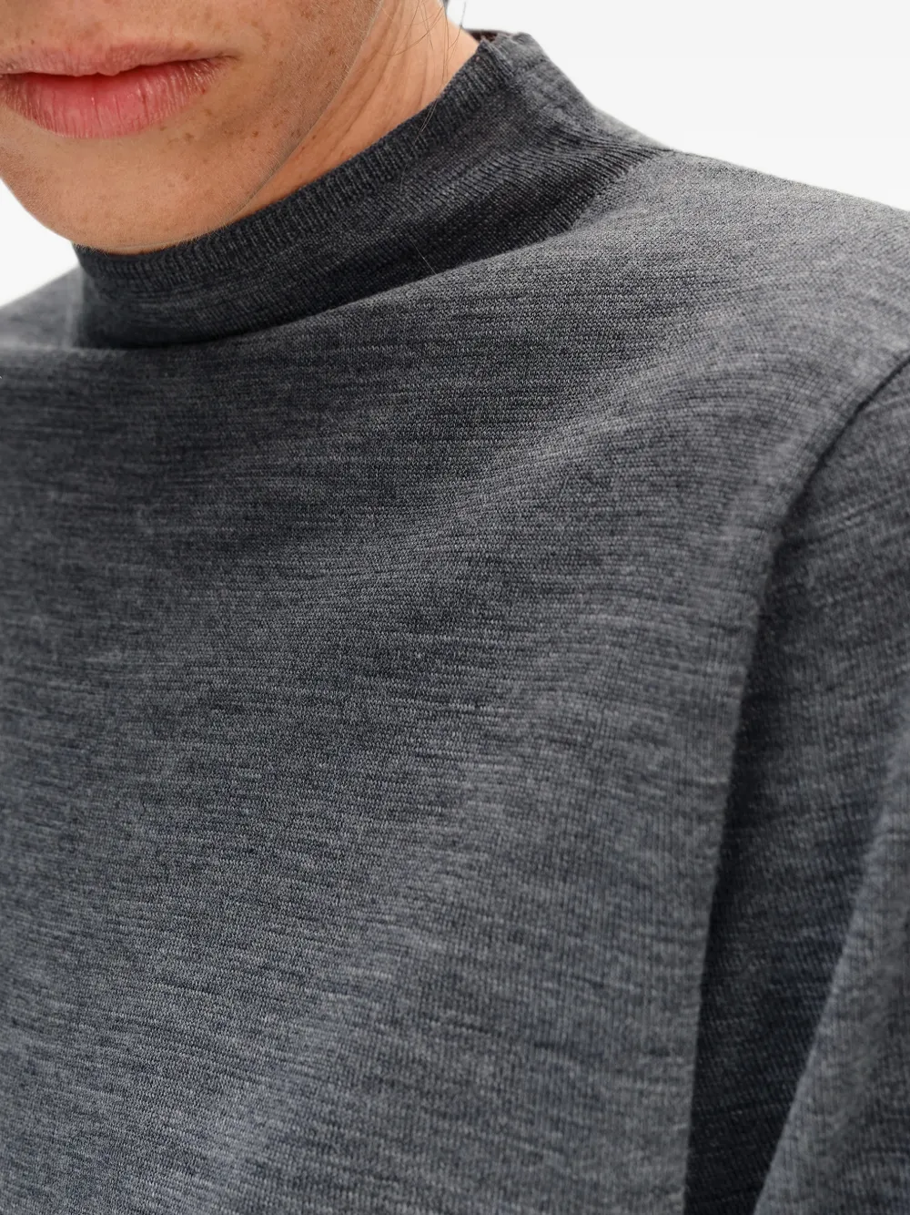 BIMBA Y LOLA dark-gray merino wool turtleneck sweater Grijs