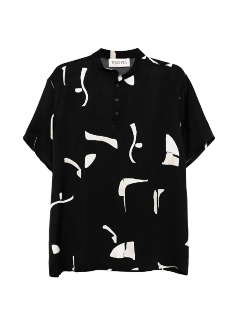 Tessitura playera tipo polo con cuello mao