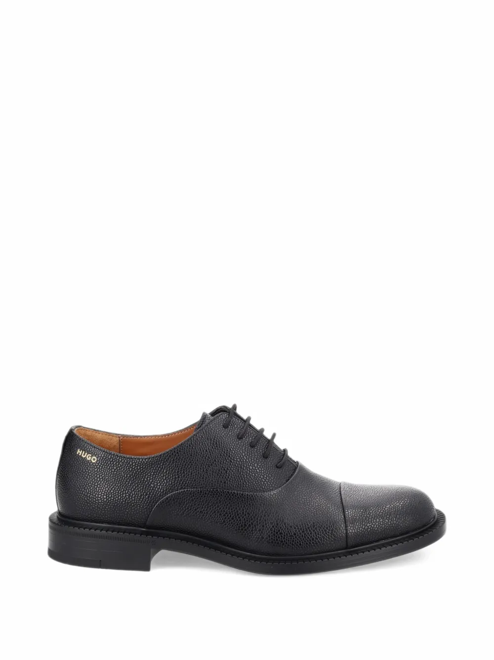 HUGO grainy-leather Oxford shoes - Nero