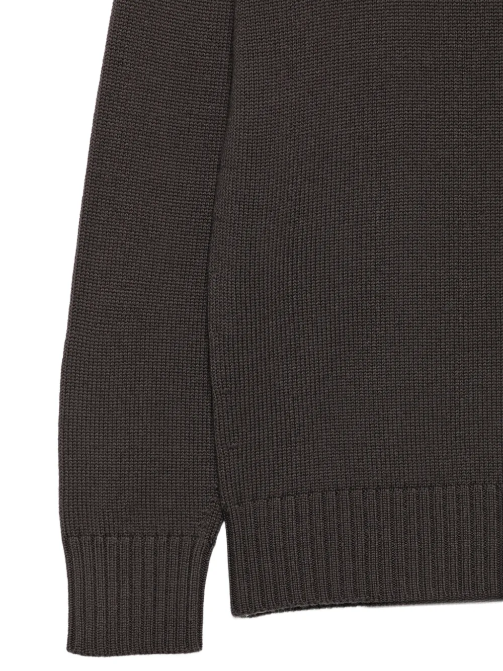 Kangra crew-neck ribbed-trim sweater Bruin