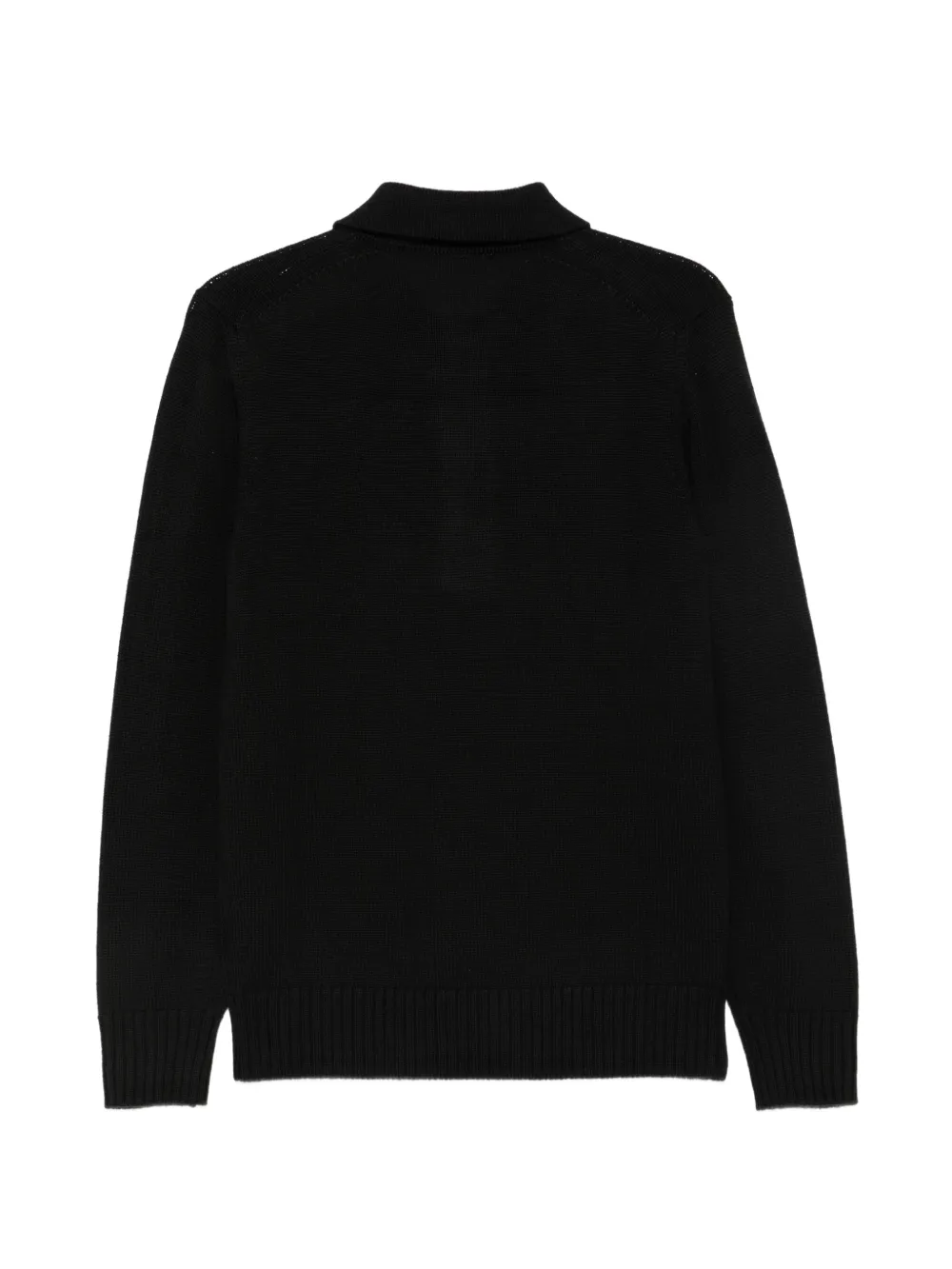 Kangra Gebreid poloshirt Zwart