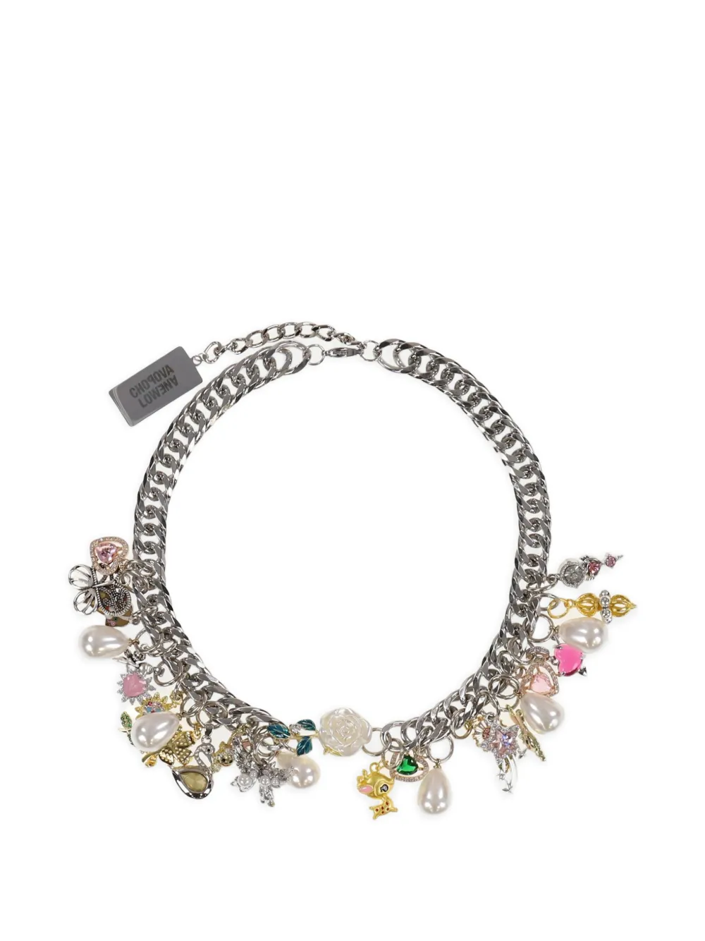 Chopova Lowena Knuckles multi-charm necklace - Argento