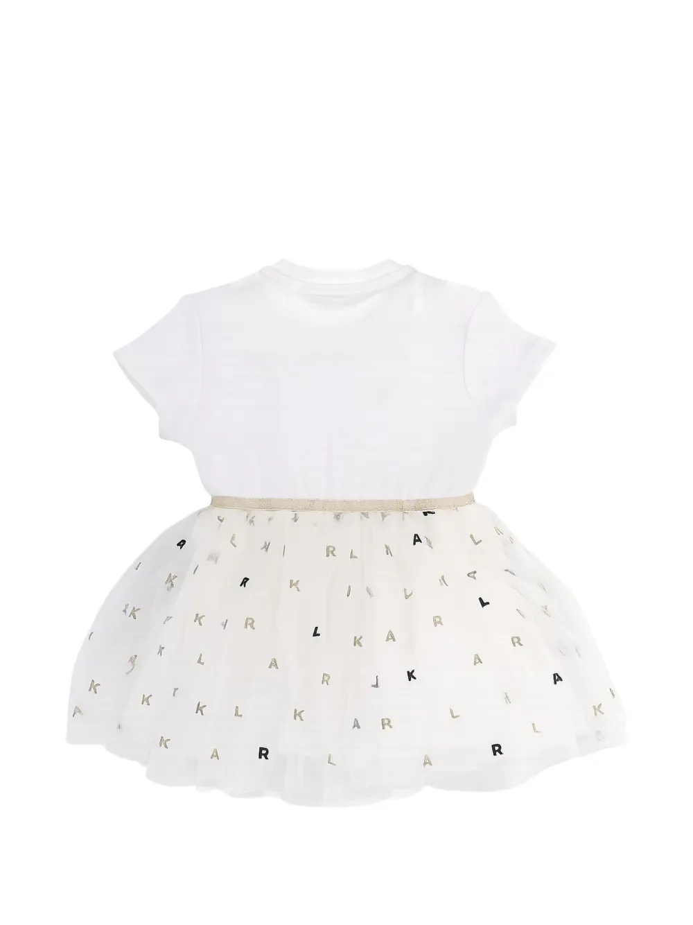 Karl Lagerfeld Kids Flared jurk Wit