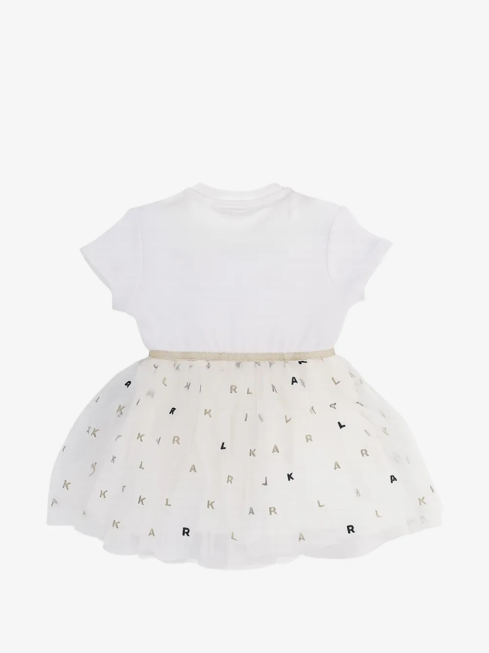 Karl Lagerfeld Kids 로고 프린트 플레어 드레스