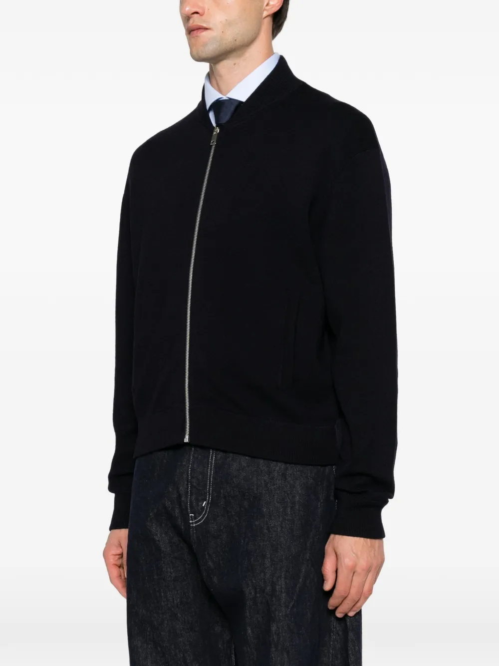 Diana Studio zip-up knitted sweater Zwart