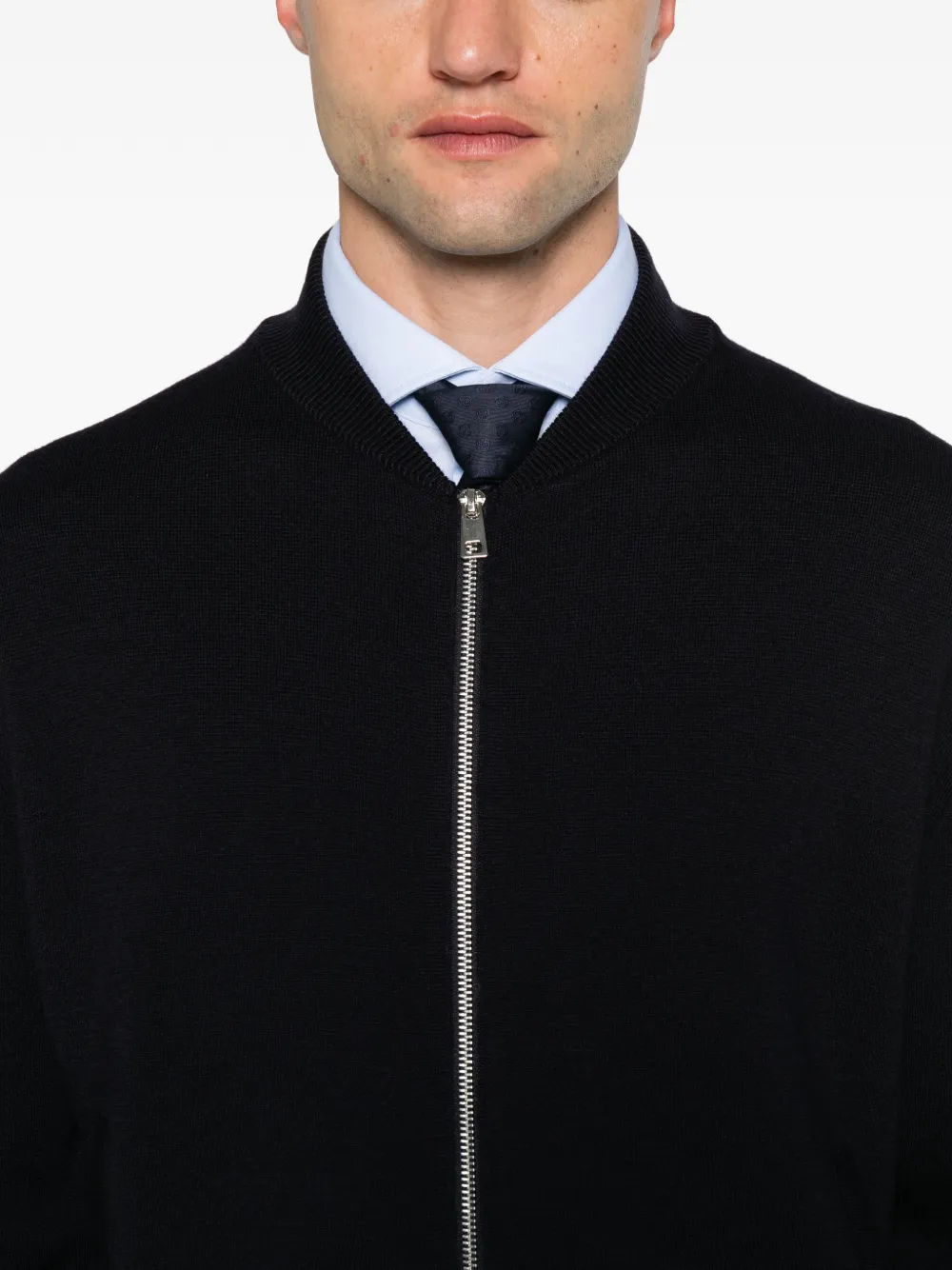 Diana Studio zip-up knitted sweater Zwart