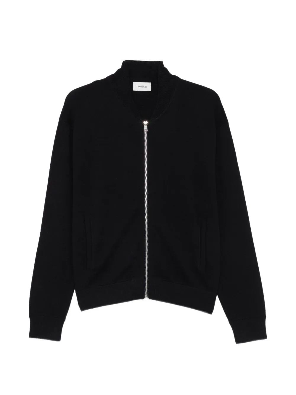 Diana Studio zip-up knitted sweater - Nero