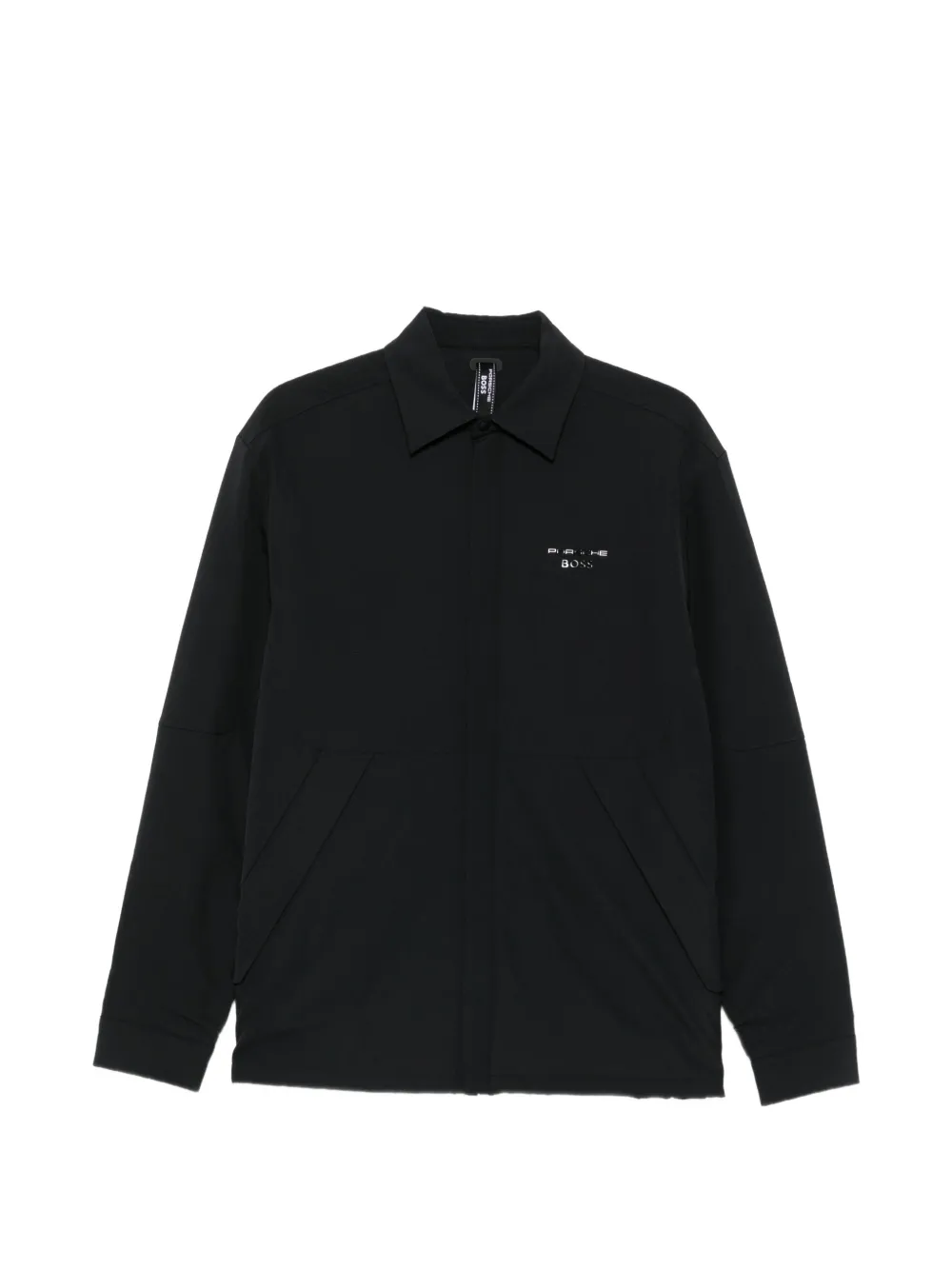BOSS x Porsche logo-embossed jacket - Schwarz