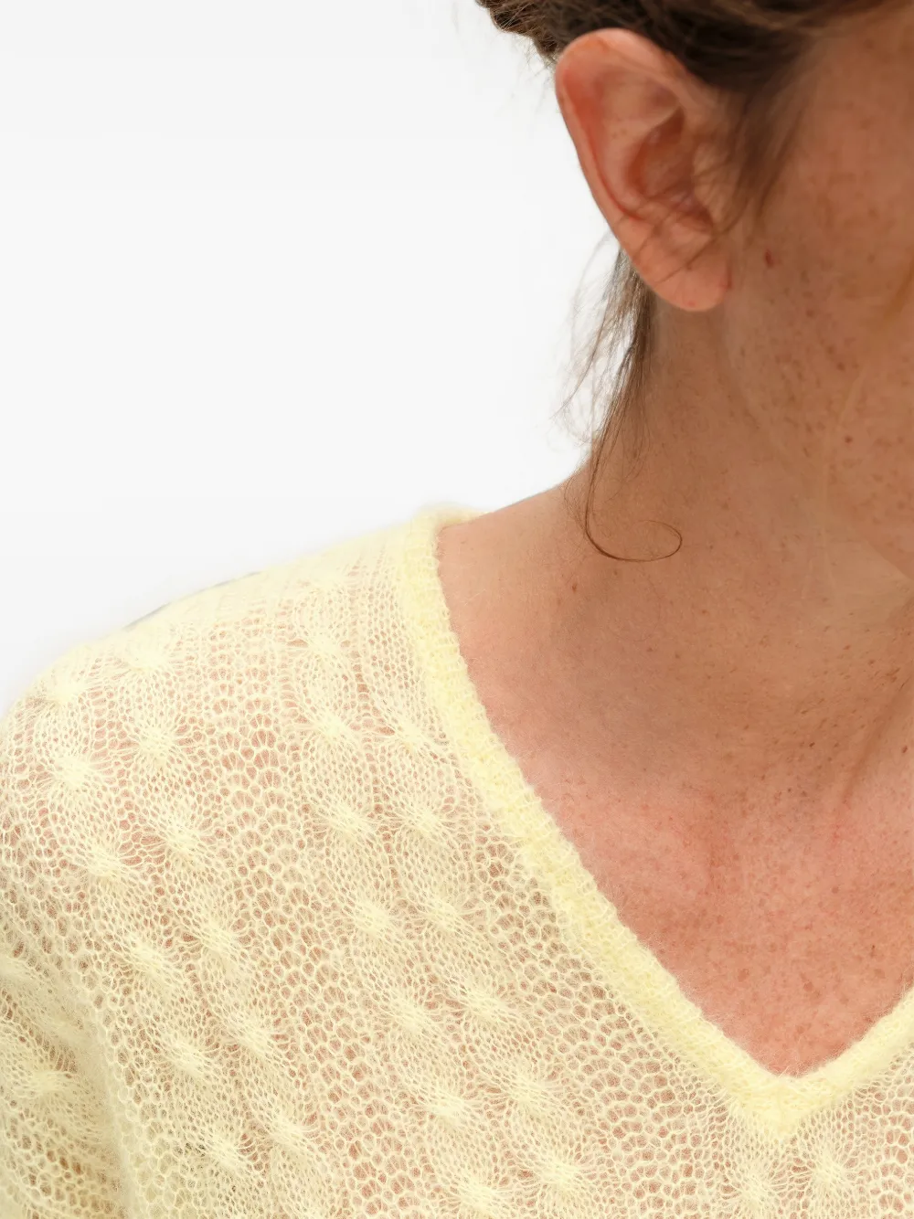 BIMBA Y LOLA light-yellow boxy mohair sweater Geel