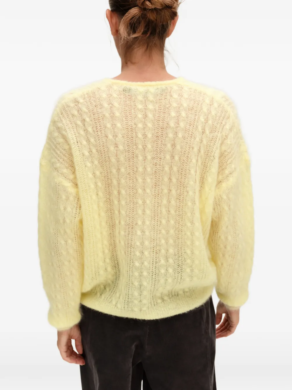 BIMBA Y LOLA light-yellow boxy mohair sweater Geel